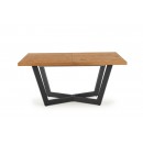 Стол обеденный HALMAR MASSIVE дуб светлый/черный 160-250/90